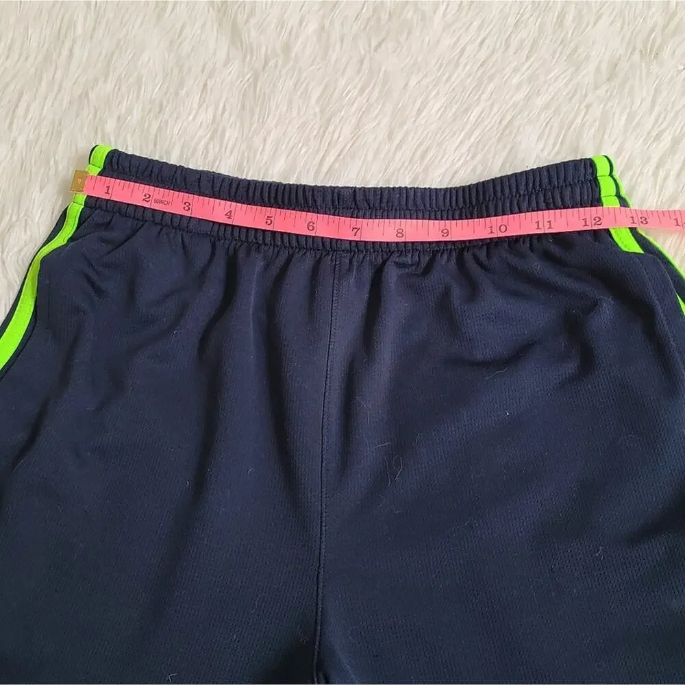 Adidas Navy Blue And‎ Green Athletic Shorts Boys Size XL